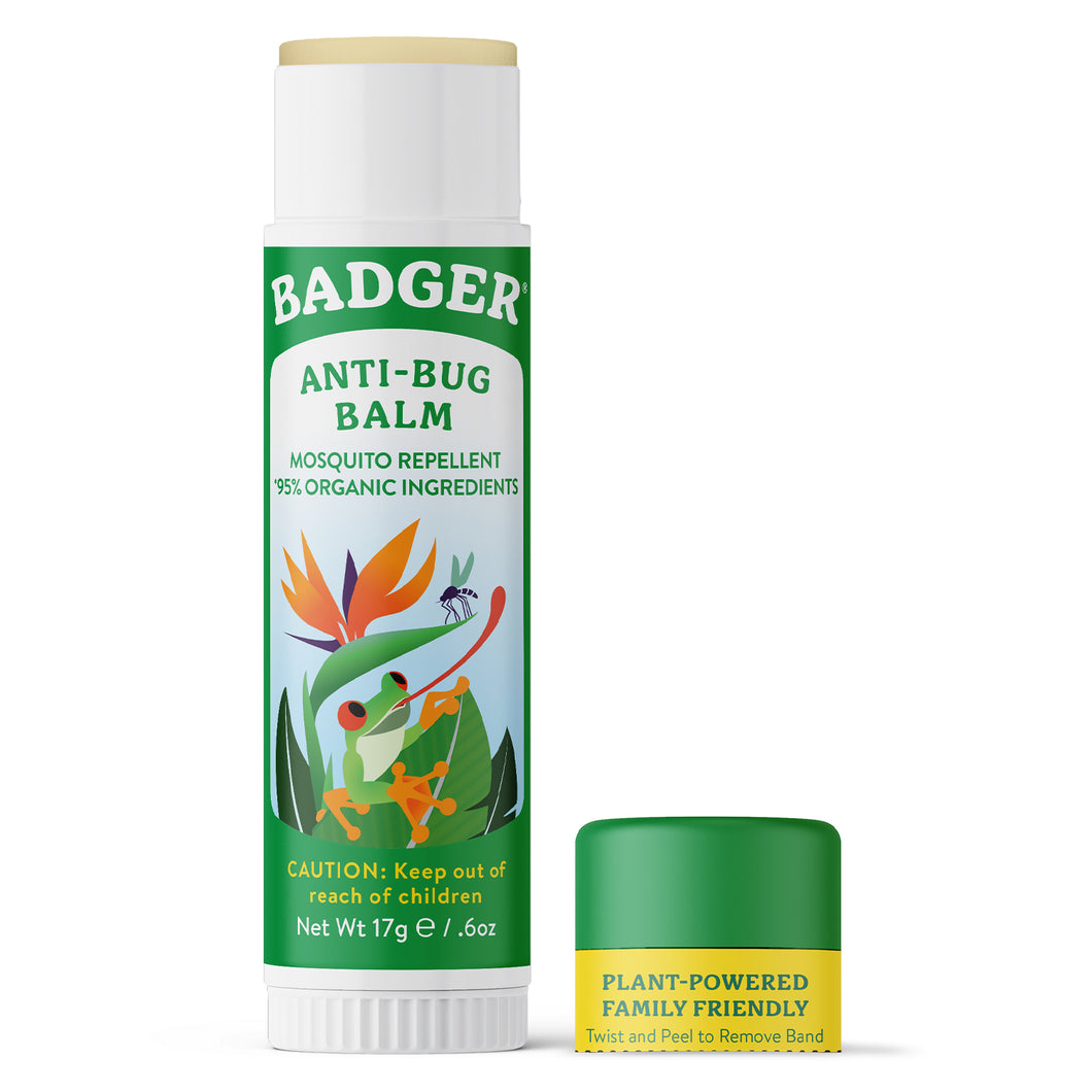 natural organic bug repellent stick open cap