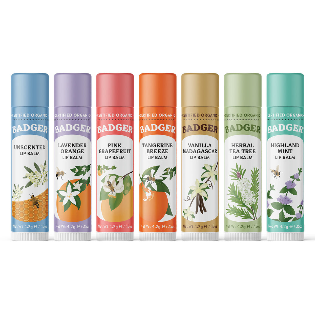 organic lip balm 7-pack