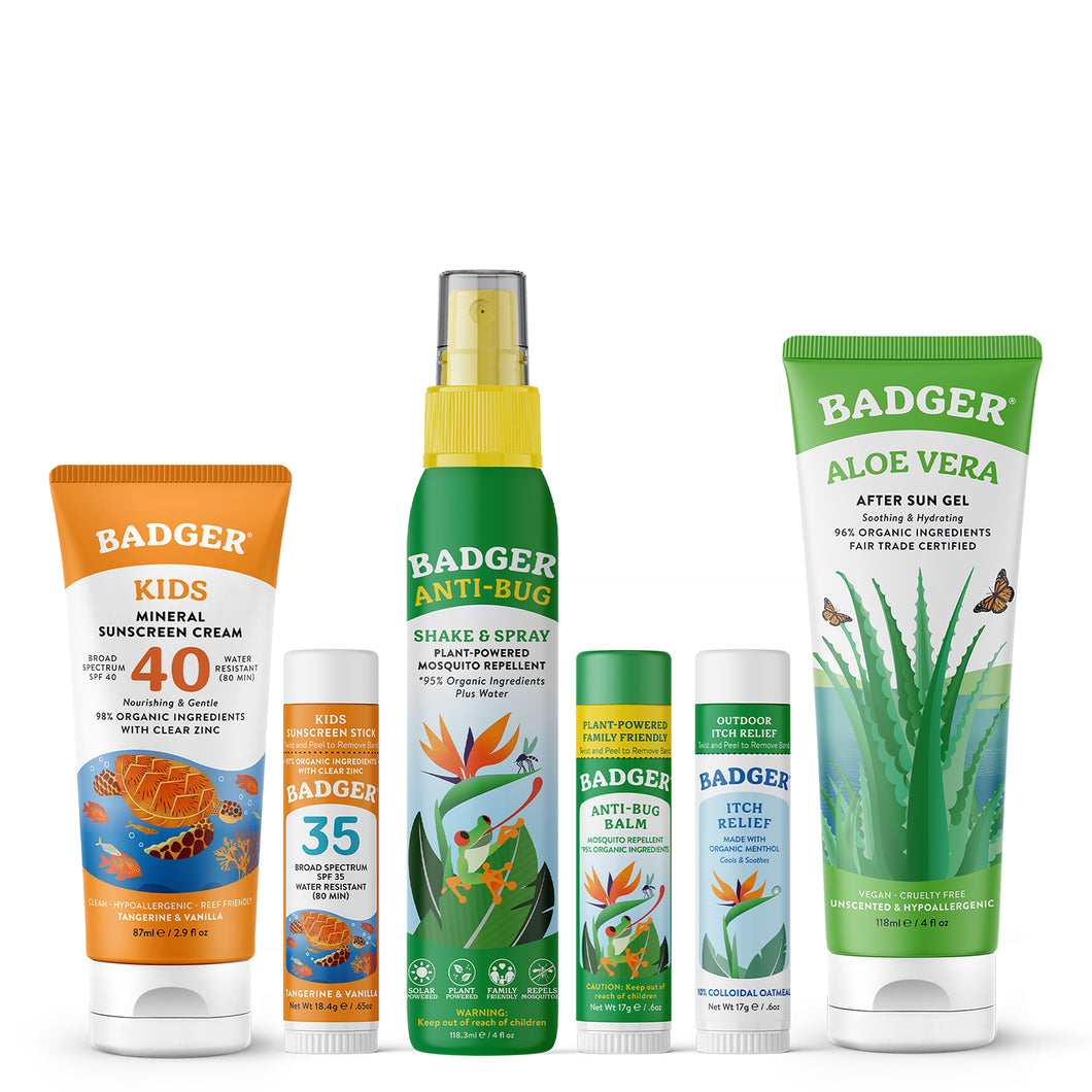 kids sunscreen and bug repellent bundle